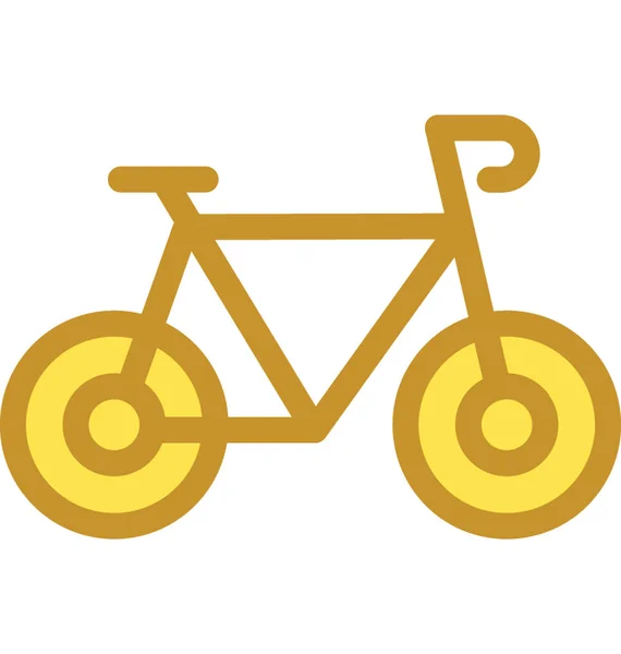 Fiets Vlakke Vector Pictogram — Stockvector