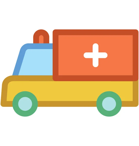 Ambulance Flat Vector Icon — Stock Vector