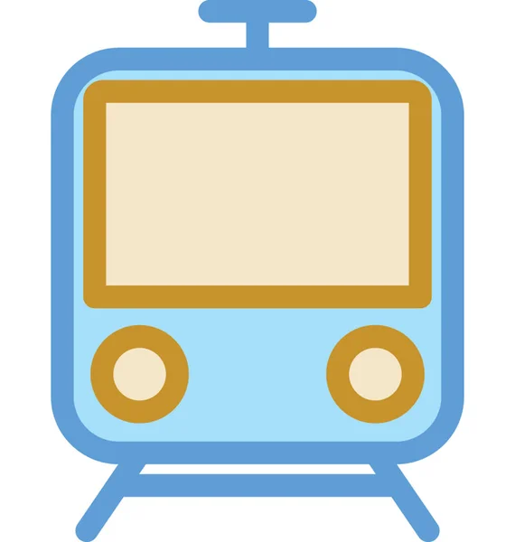 Ikona Plochého Vektoru Vlaku — Stockový vektor