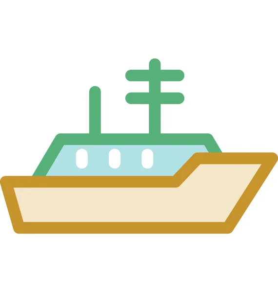 軍事船のベクトルのアイコン — ストックベクタ