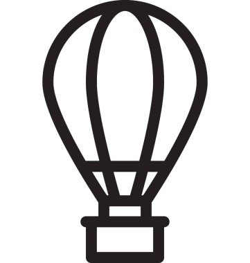 sıcak hava balonu vektör simgesi