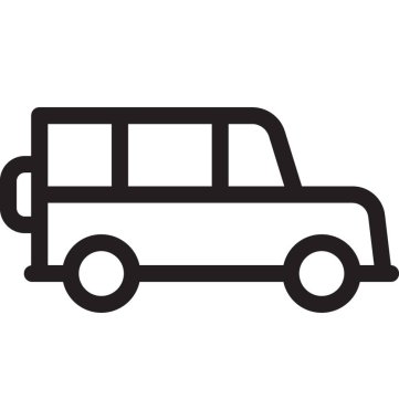 Jeep satırı vektör simgesi