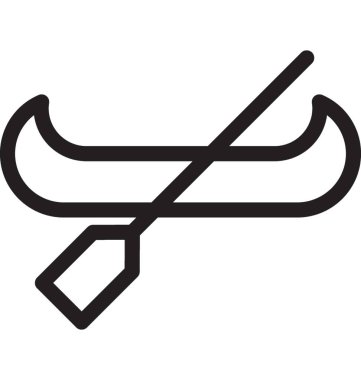 Kürek tekne vektör simgesi