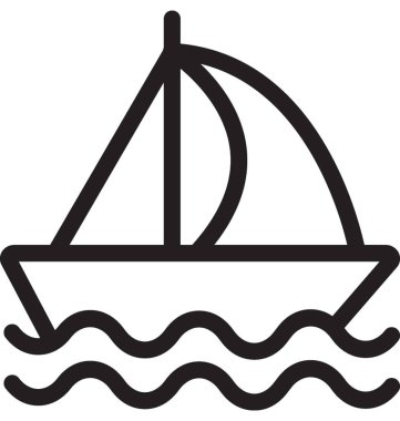 Yat düz vektör simgesi