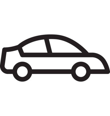 Otomobil Düz Vektör Simgesi