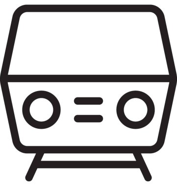 Tramvay düz vektör simgesi 