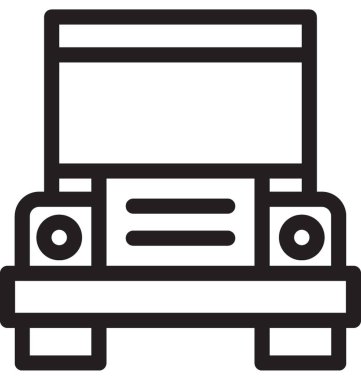 Jeep düz vektör simgesi