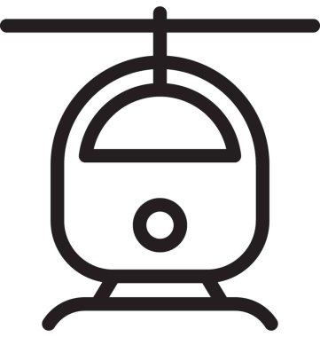 helikopter düz vektör simgesi