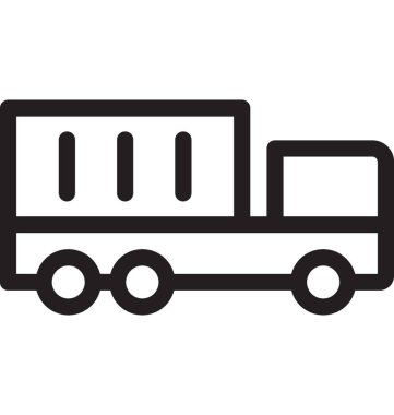 Lojistik kamyonu vektör simgesi