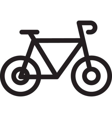 bisiklet düz vektör simgesi