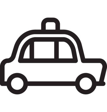 Sedan çizgi vektör simgesi