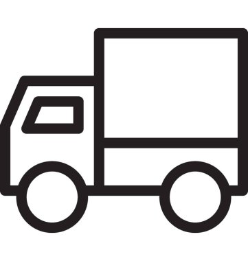 Lojistik kamyonu vektör simgesi