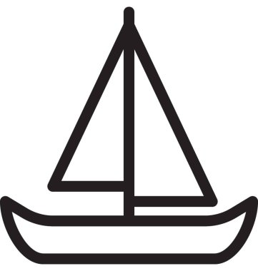 Yat çizgisi vektör simgesi