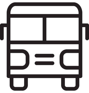 Halk otobüsü satırı vektör simgesi