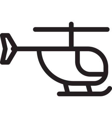 Helikopter satırı vektör simgesi