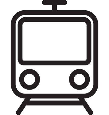 Tramvay hattı vektör simgesi 