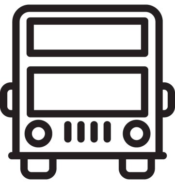 Çift katlı bus vektör simgesi