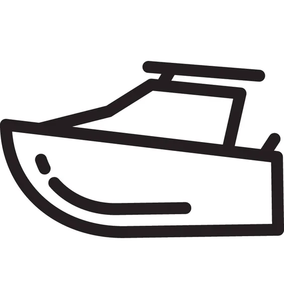 Dampfboot Linienvektorsymbol — Stockvektor