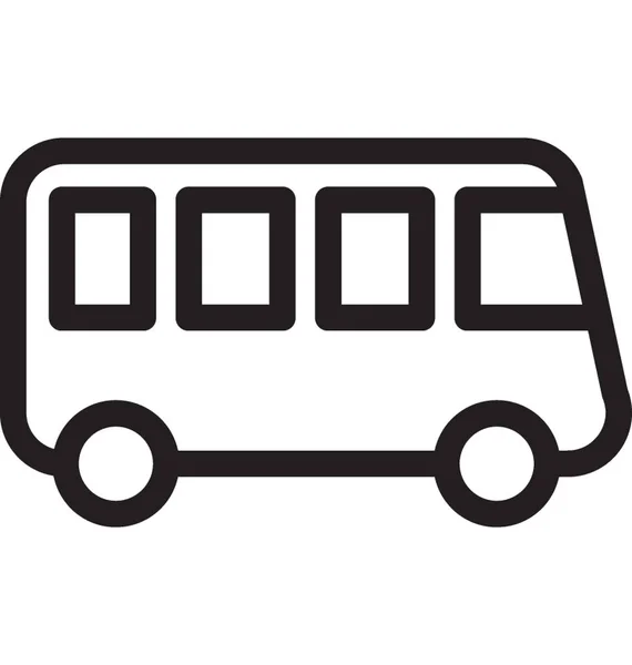 Tour Bus Vector Icono — Archivo Imágenes Vectoriales