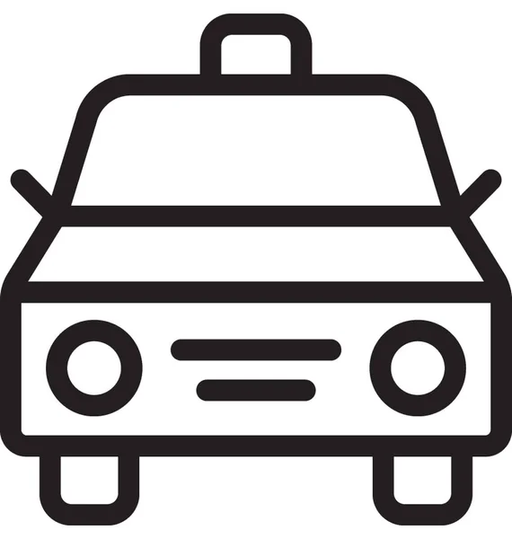 Taxi Lijn Vector Icon — Stockvector