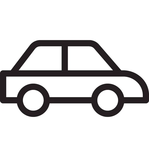 Auto Lijn Vector Pictogram — Stockvector