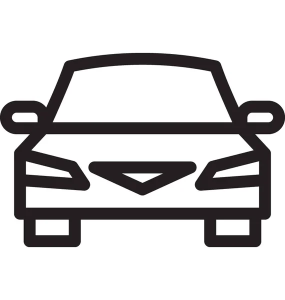 Auto Lijn Vector Pictogram — Stockvector