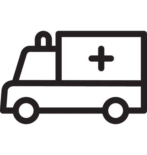 Ambulance Flat Vector Icon — Stock Vector