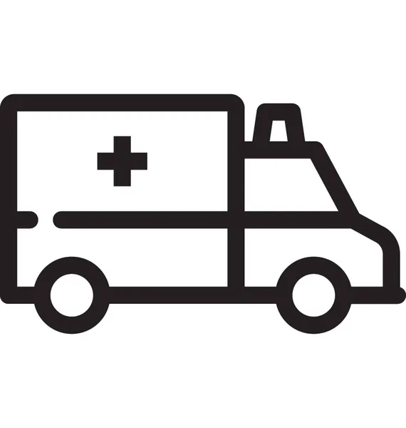 Ambulance Flat Vector Icon — Stock Vector