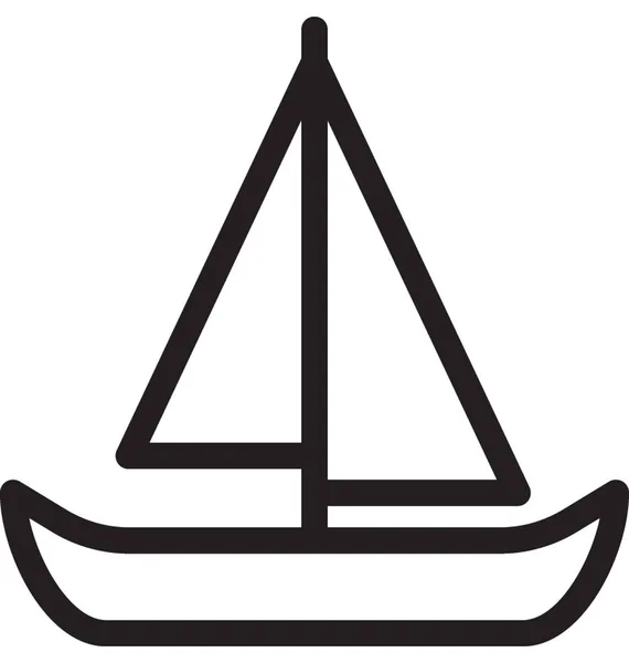 Yachtlinien Vektorsymbol — Stockvektor