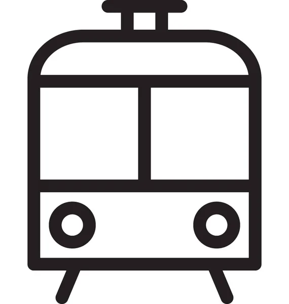 Train Line Vector Icon — Stock Vector