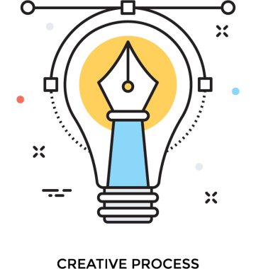 Yaratıcılık düz vektör simgesi 