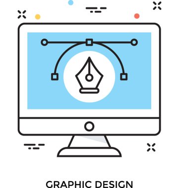 grafik tasarım vektörü simgesi 