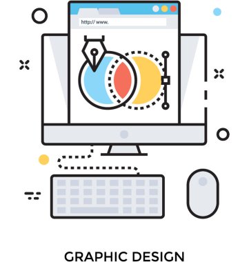 grafik tasarım vektörü simgesi 