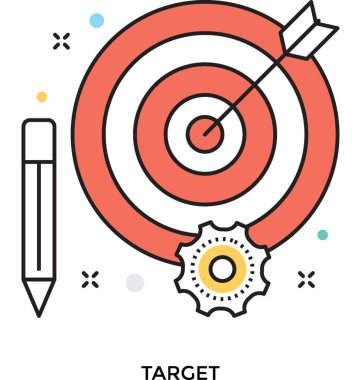 hedef düz vektör simgesi 