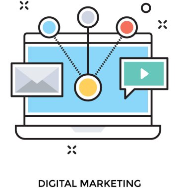 dijital pazarlama vektör simgesi 
