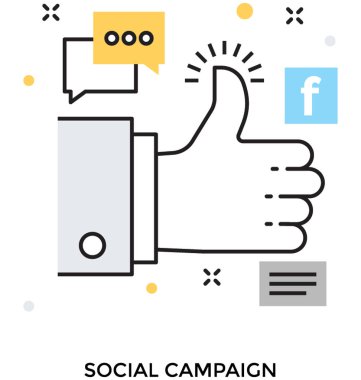 Sosyal Kampanya vektör simgesi 