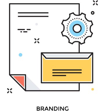 Marka düz vektör simgesi 