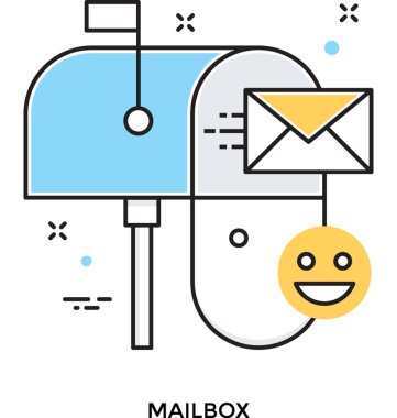 posta kutusu vektör simgesi