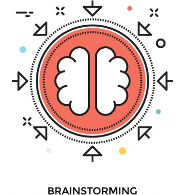 Beyin fırtınası vektör simgesi