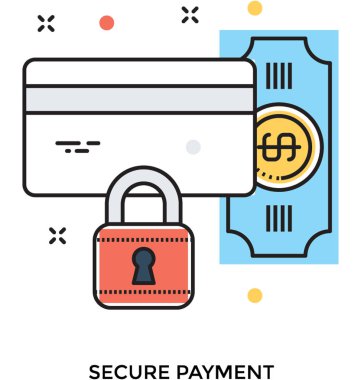 Güvenli Ödeme vektör simgesi