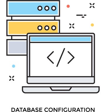 Veri tabanı vektör simgesi