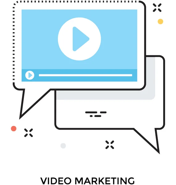 Icône Vectorielle Marketing Vidéo — Image vectorielle