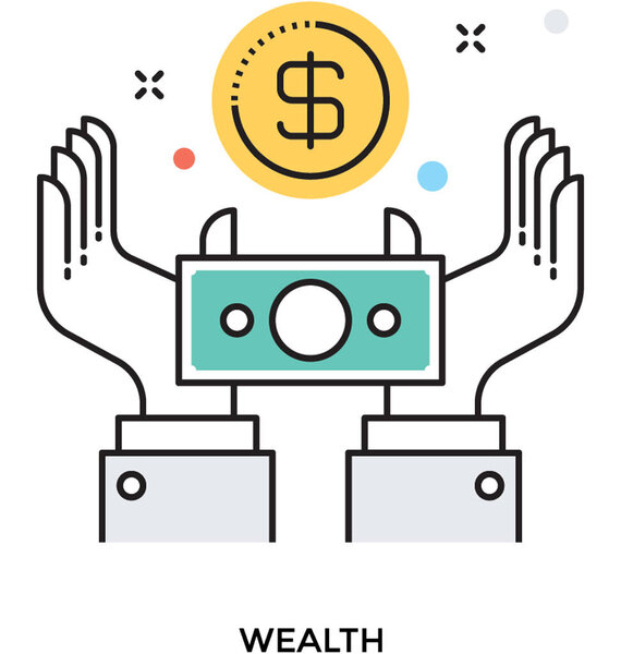 Wealth Flat Vector Icon 