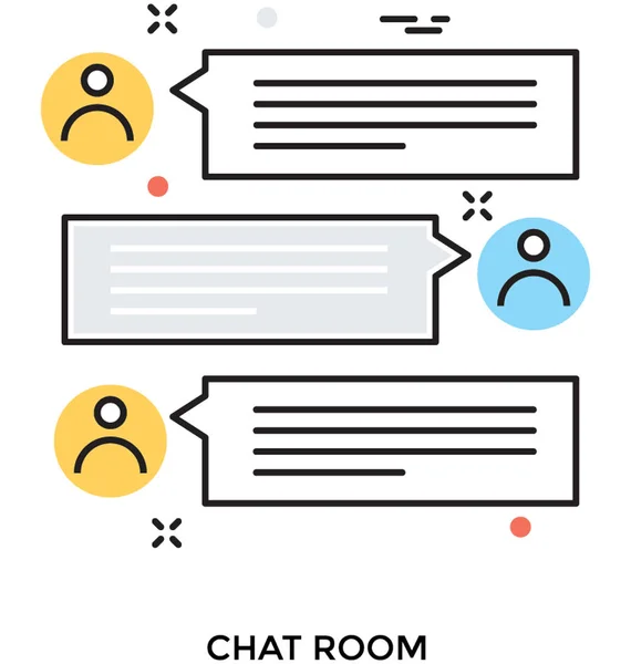 Chat Room Vector Icon — Stock Vector