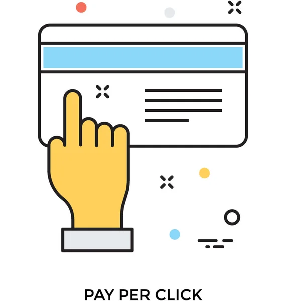 クリックあたりの支払いベクトルアイコン — ストックベクタ