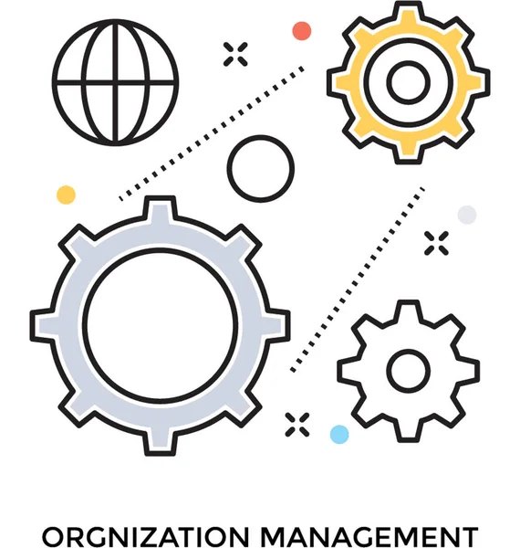 Organization Management Vector Icon — Stock Vector