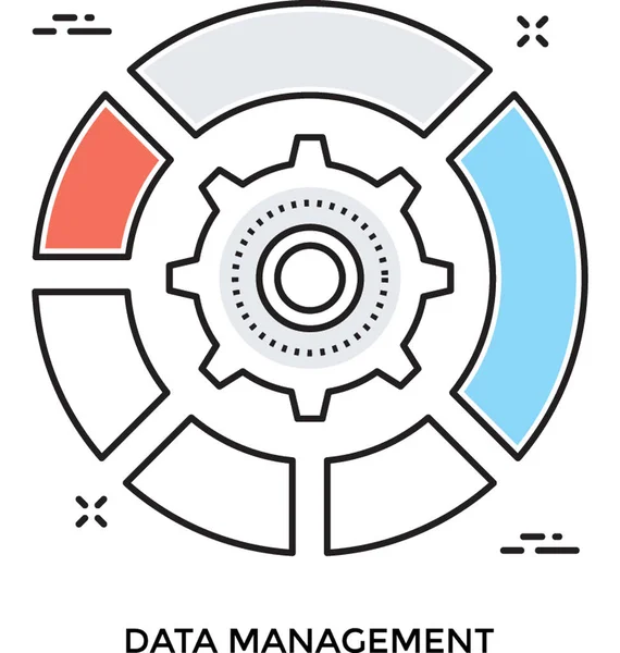 Gestión Datos Vector Icono — Vector de stock