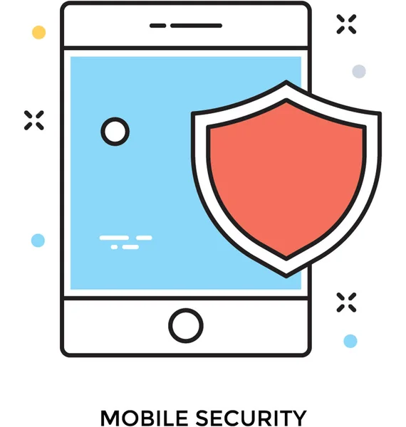 Symbol Für Mobile Sicherheitsvektoren — Stockvektor