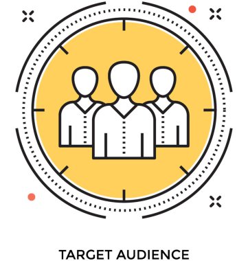 Seyirci düz vektör simgesi