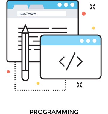 Geliştirme düz vektör simgesi
